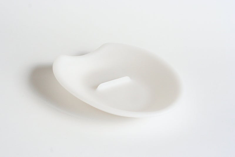 Crack'em THE ORIGINAL Crack'em Egg Cracker & Spoon Rest (Creamy White) - Perfectly Cracks Eggs & Contains Messes - Easy to Use & Clean - Great for Kids - Prevents Broken Yolks - Image 1